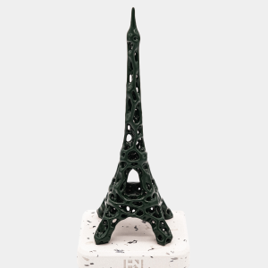 Tour Voronoï Vert Foncé sur Terrazzo Minéral